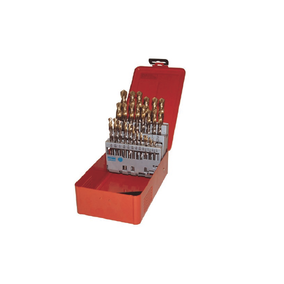 JUEGO DE BROCAS A002 HSS TIN 1/16&quot;-1/2&quot; X 1/64&quot;